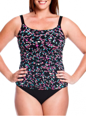 Купальник женский FUNKITA - Midnight Daisy Scoop Neck Tankini Top
