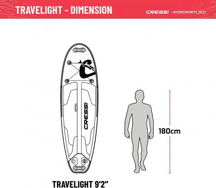 Cressi Unisex Adult Travelight Foldable Isup Set 