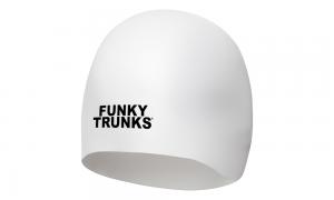  Шапочка силиконовая спортивная Funky Trunks Dome Racing белая