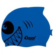Детская силиконовая шапочка Cressi Shark синяя