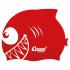 Детская силиконовая шапочка Cressi Shark красная