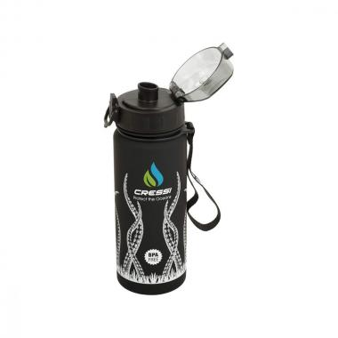 Бутылка для воды Cressi H2O Frosted Octopus 1 л чёрная